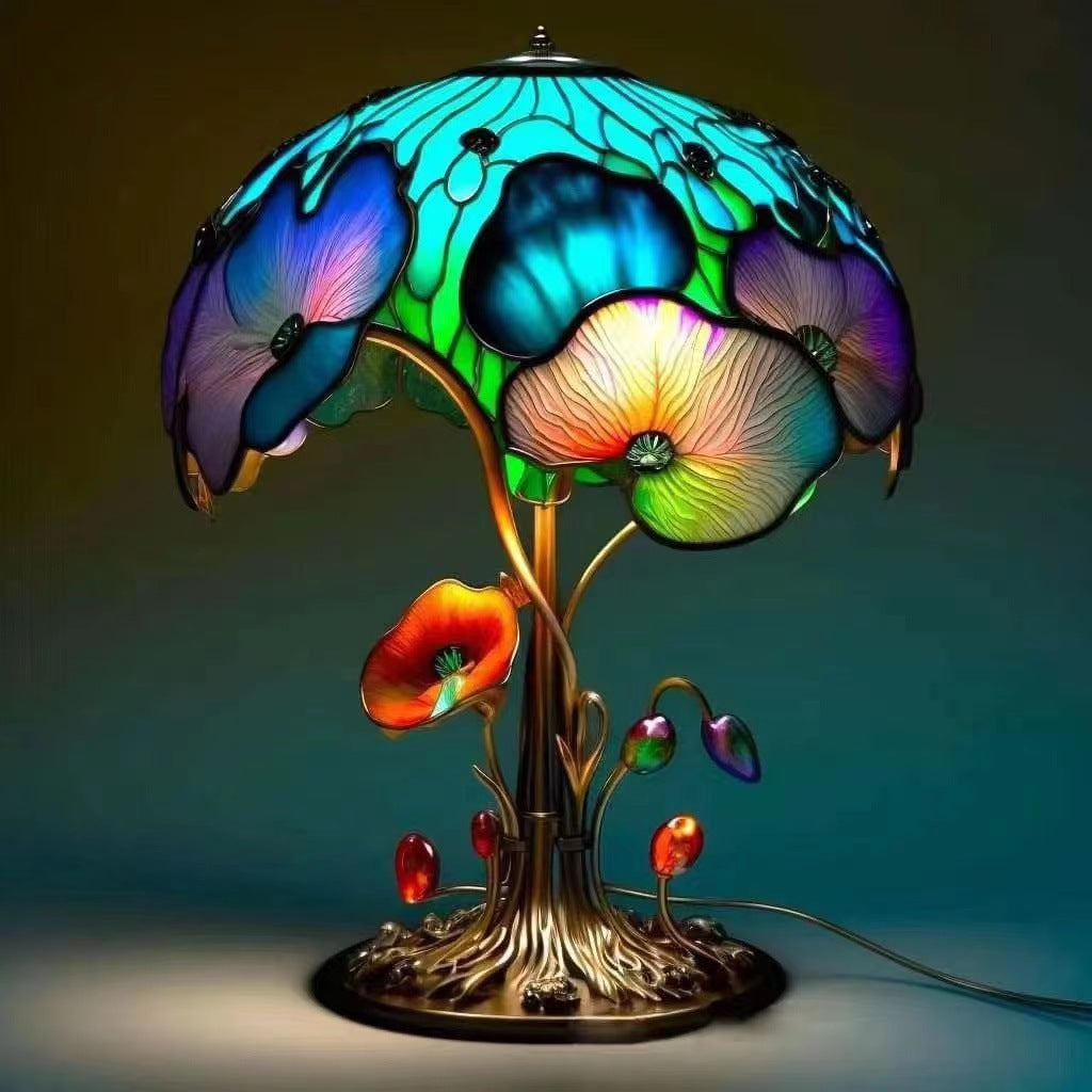 colored-glass-plant-series-table-lamp