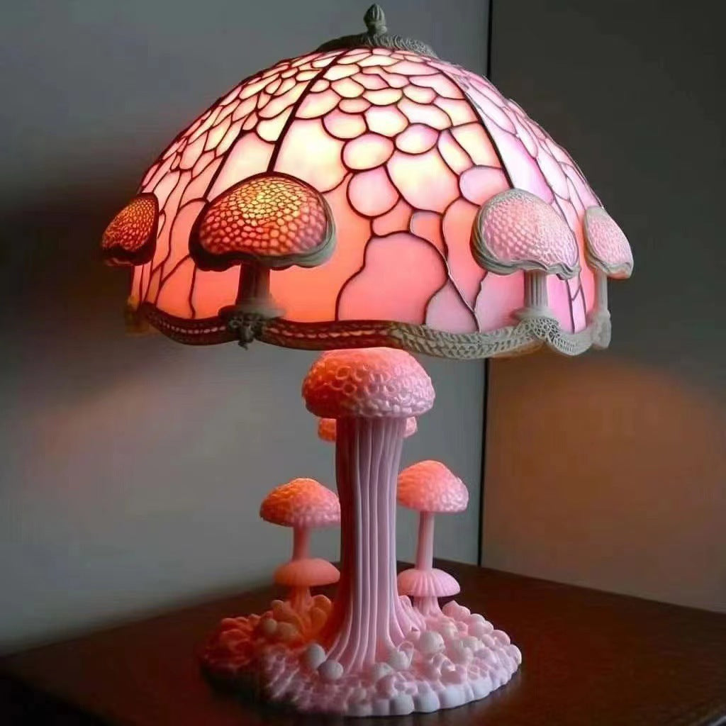 colored-glass-plant-series-table-lamp