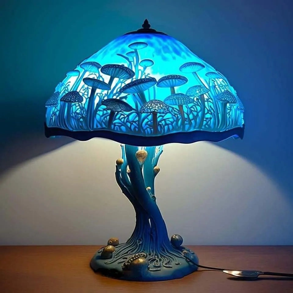 colored-glass-plant-series-table-lamp