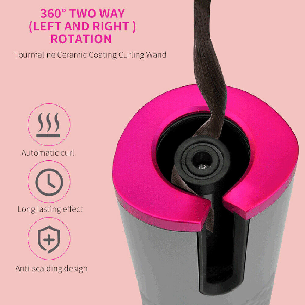 Live With LCD Display Automatic Rotating Hair Curler