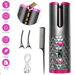 Live With LCD Display Automatic Rotating Hair Curler